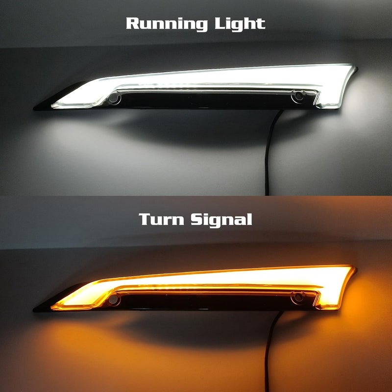 CARGLETRUE Windshield Trim Lights Windscreen Fairing Led Running Light Turn Signals Fit For Harley Road Glide Models 2015-2023 Black Smoke - Image 4